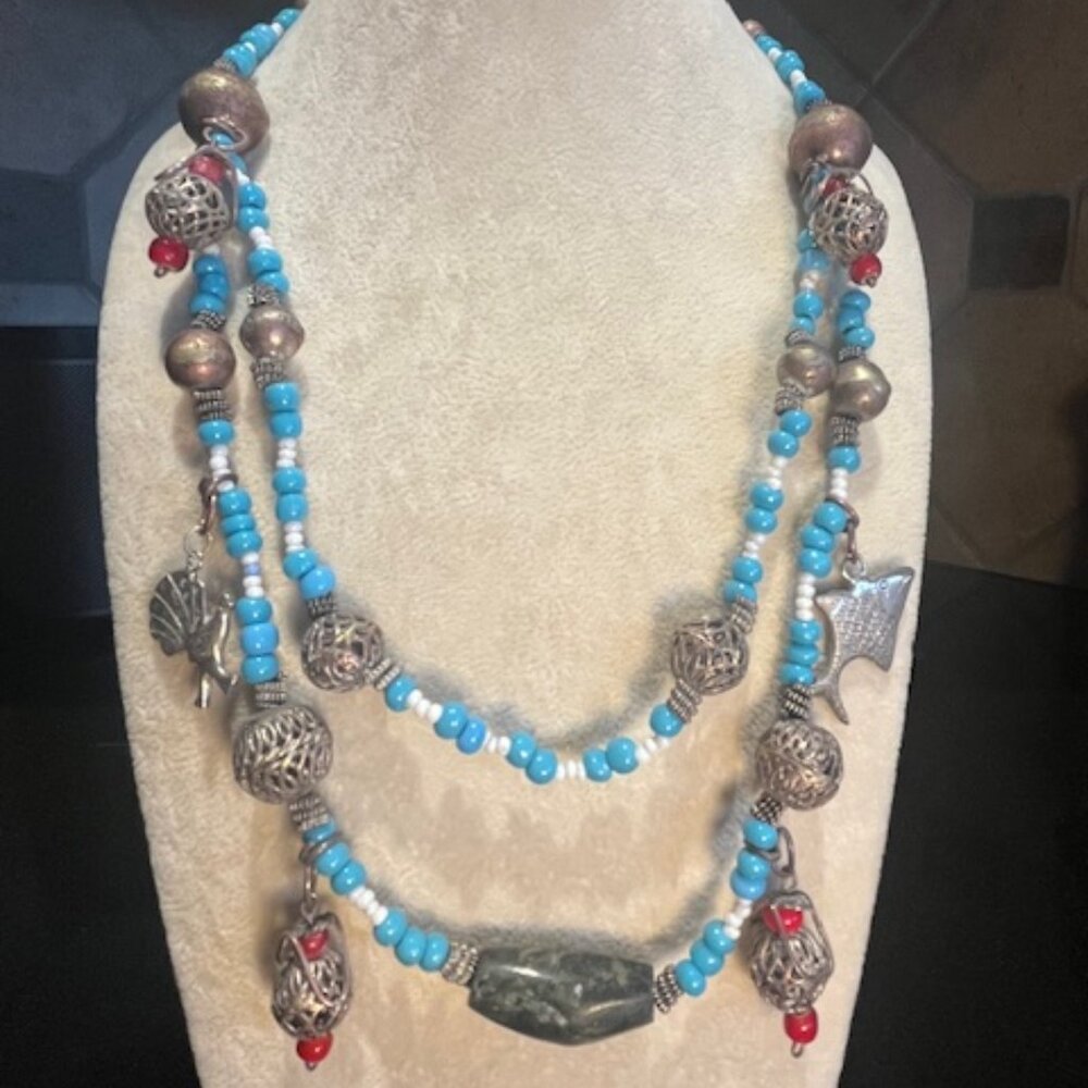 Rare Antique Guatemalan Chachal Necklace